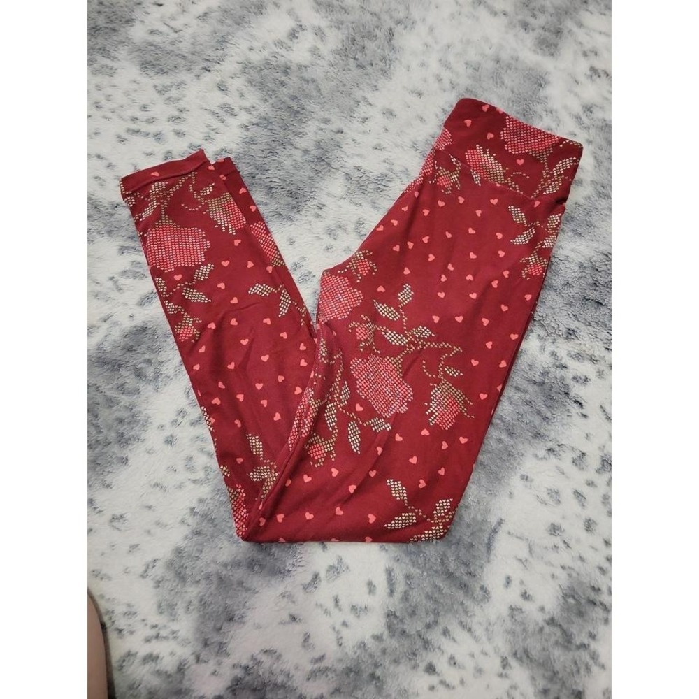 Heart rose Lularoe leggings